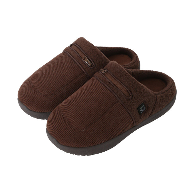 Elderly Birkenstock Winter Smart Charging Heating Shoes Men's Indoor Warm Home Thick-Soled Women's Outer Wear Heated Slippers