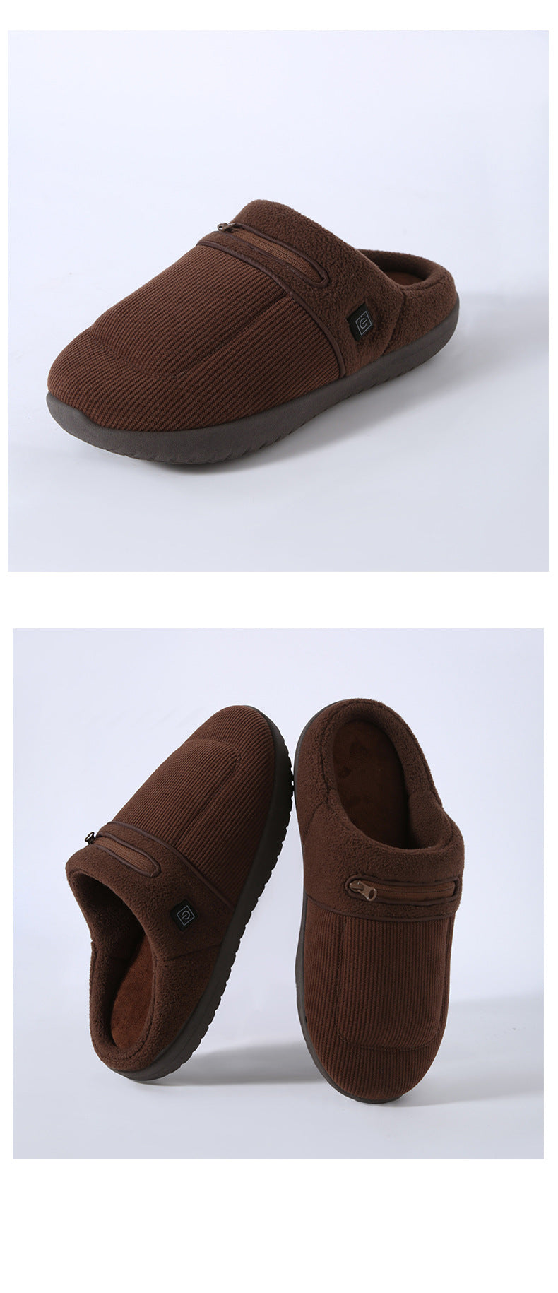 Elderly Birkenstock Winter Smart Charging Heating Shoes Men's Indoor Warm Home Thick-Soled Women's Outer Wear Heated Slippers
